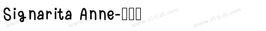 Signarita Anne字体转换